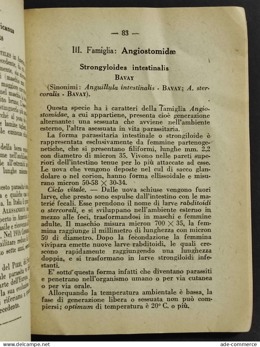 Zooparassitologia Medica - A. Vacca - Ed. Minerva - 1928 - Geneeskunde, Psychologie