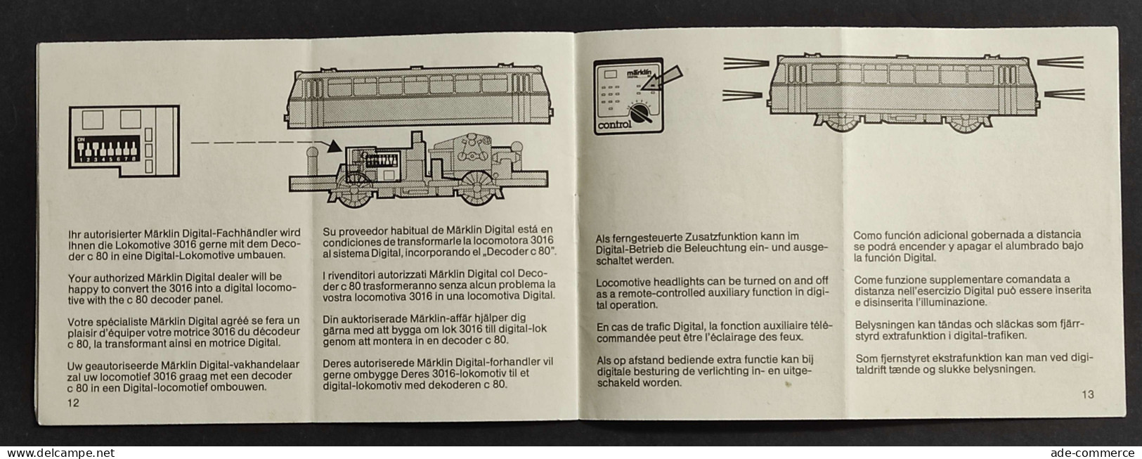 Libretto Istruzioni Marklin HO - 3016/4018 - Modellismo Ferroviario - Ohne Zuordnung