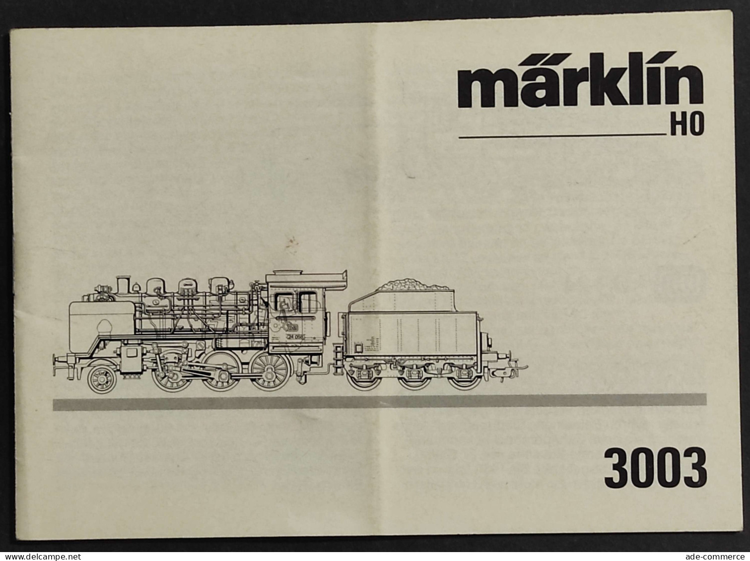Libretto Istruzioni Marklin HO - 3003 - Modellismo Ferroviario - Non Classés