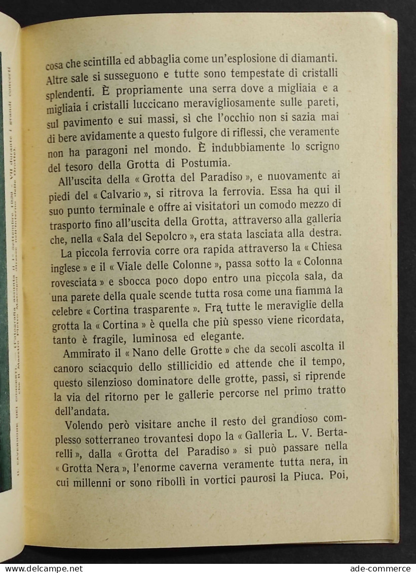 RR Grotte Di Postumia - Trieste - Off. Ist. Italiano Arti Grafiche - Turismo, Viajes