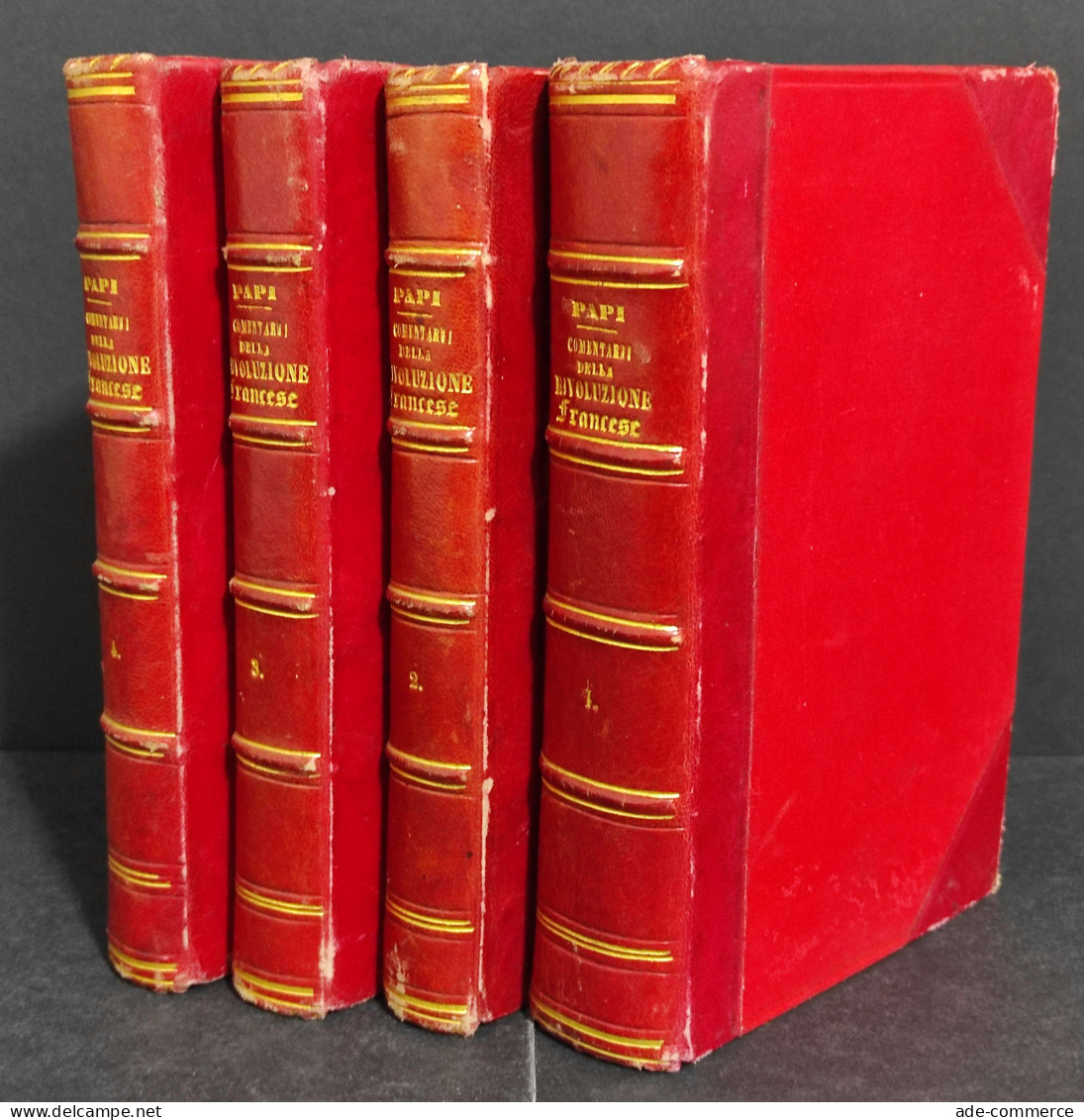 Comentarii Rivoluzione Francese - Papi - Soc. Ed. Biblioteca - 1853 - 4 Vol. - Libri Antichi