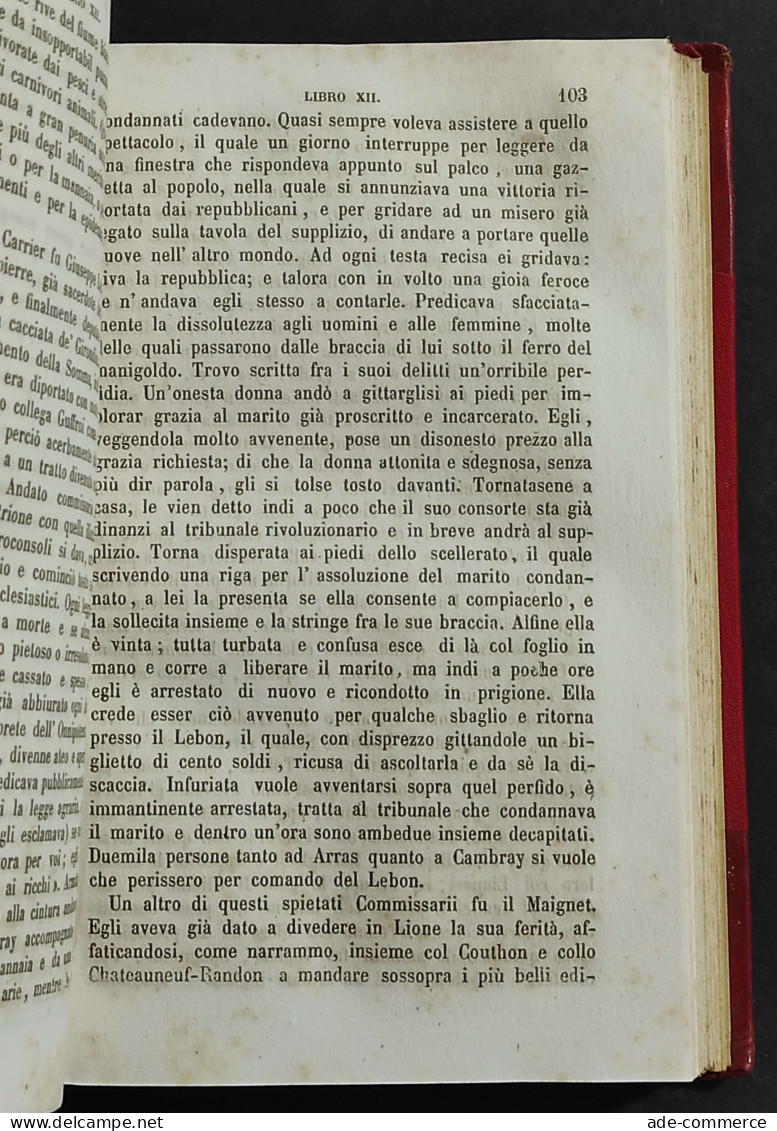 Comentarii Rivoluzione Francese - Papi - Soc. Ed. Biblioteca - 1853 - 4 Vol.