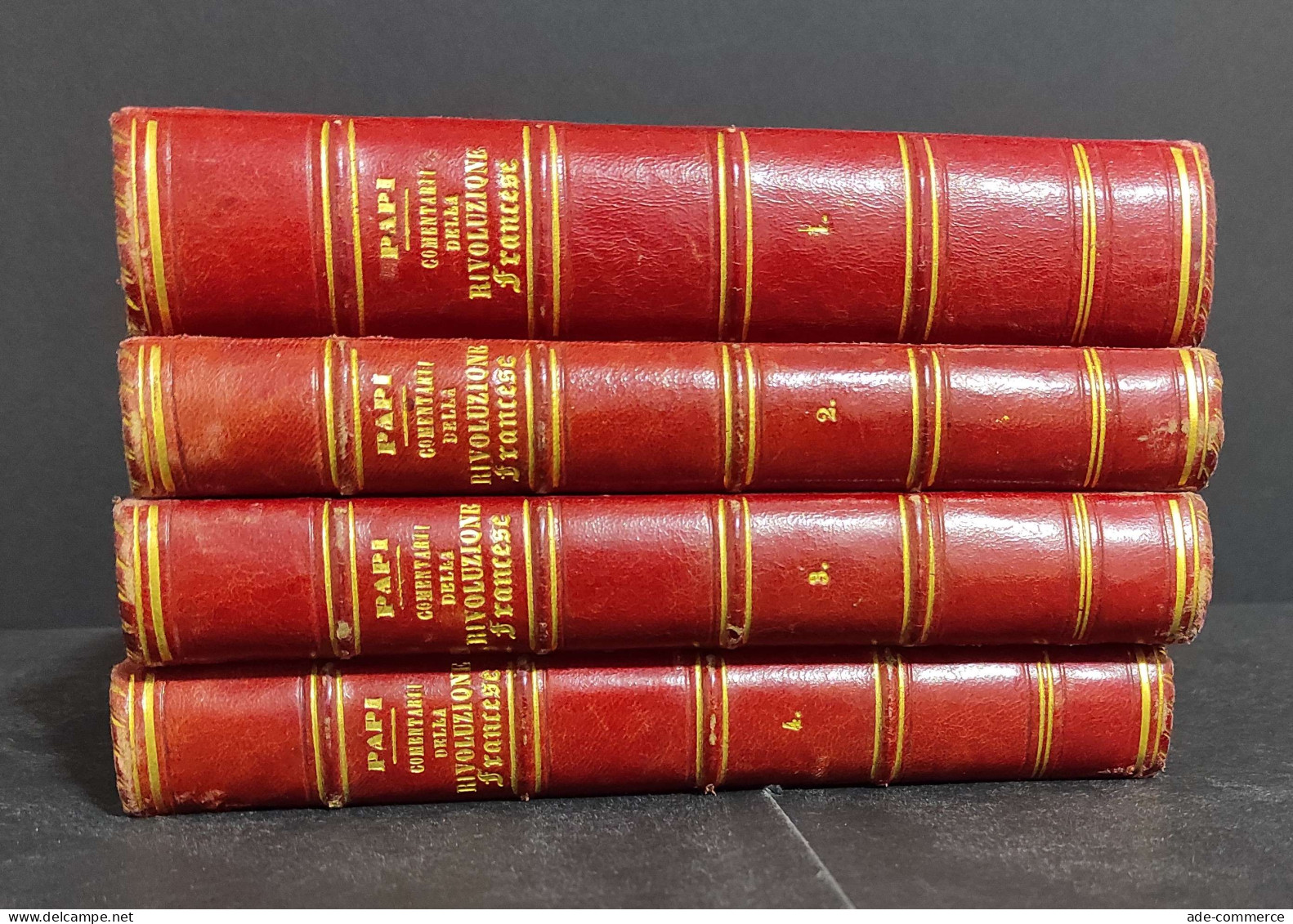 Comentarii Rivoluzione Francese - Papi - Soc. Ed. Biblioteca - 1853 - 4 Vol.