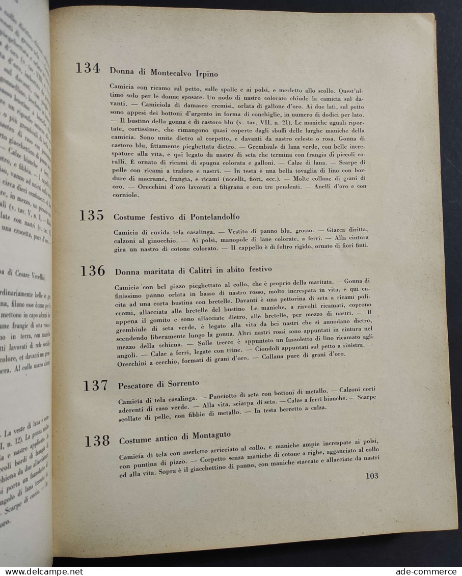 Il Costume Popolare In Italia - E. Calderini - Ed. Sperling E Kupfer - 1934 - Kunst, Antiquitäten