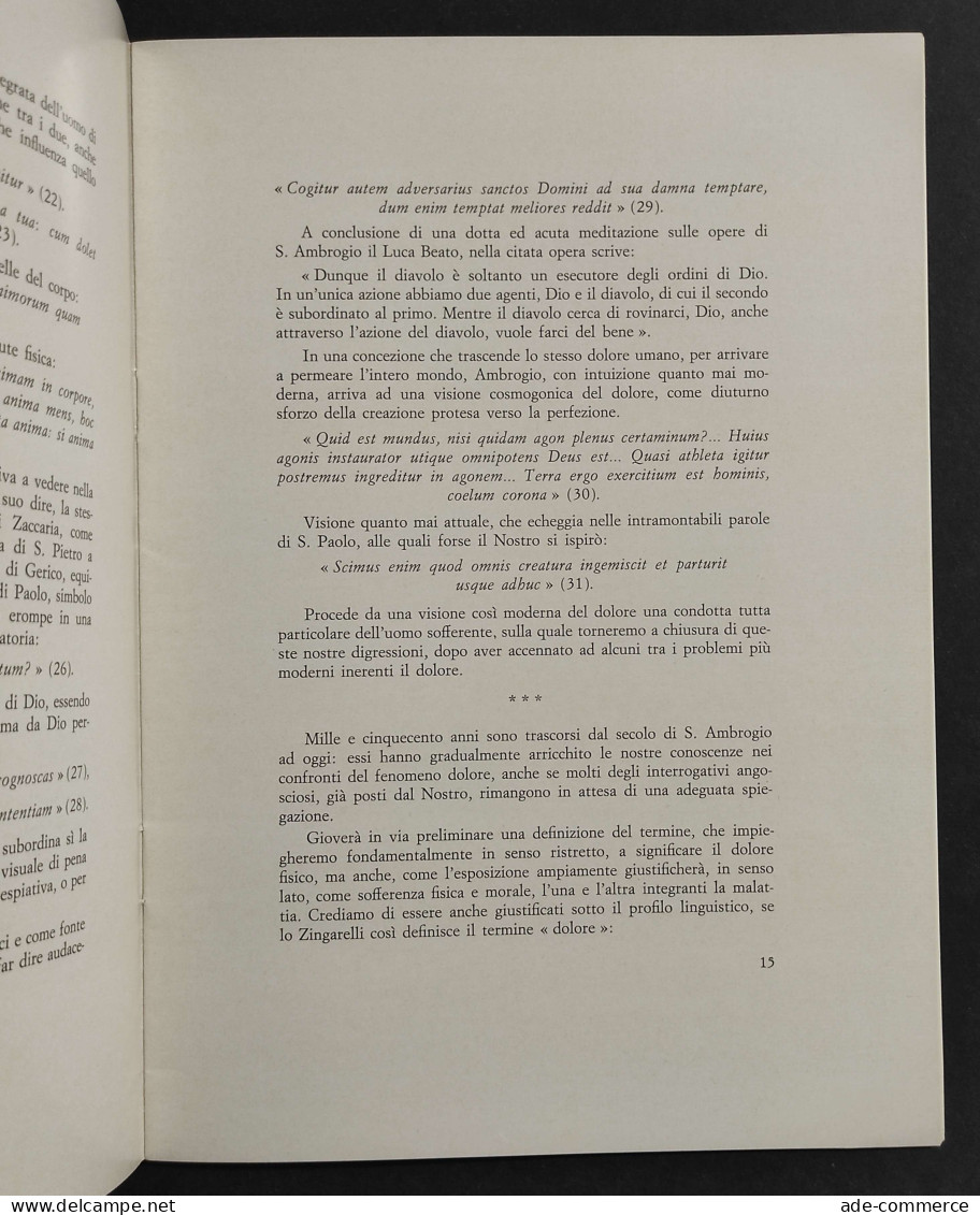 La Malattia Di S. Ambrogio E In S. Ambrogio - C. B. Ballabio - 1973 - Medicina, Psicologia