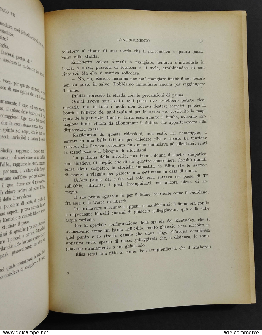 La Capanna Dello Zio Tom - H. Beecher-Stowe - Ed. Hoepli - 1950 - Niños