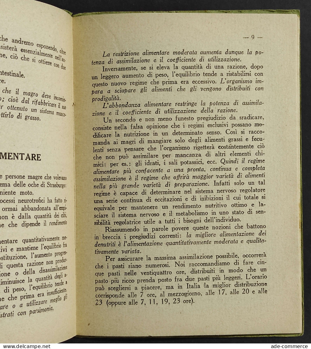 Il Segreto Per Ingrassare - Cura Della Magrezza Costituzionale - Ed. Hermes - Medecine, Psychology