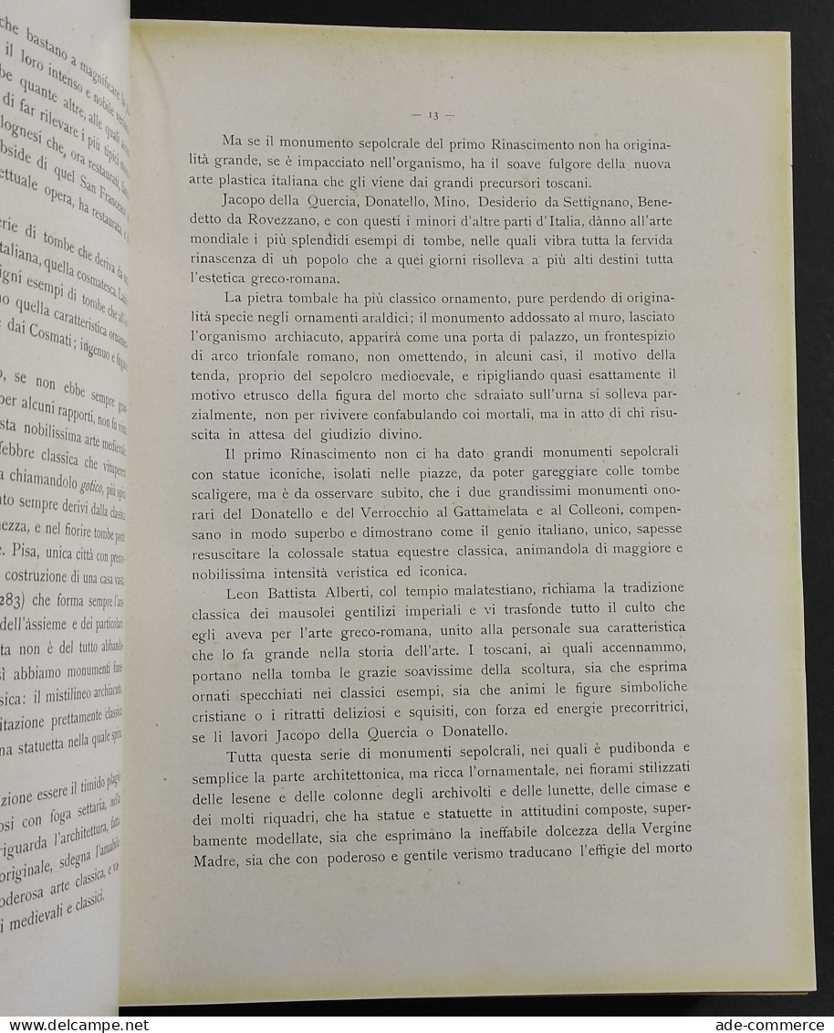 La Tomba Nell'Arte Italiana - G. Ferrari - Ed. Hoepli - Arte, Antigüedades