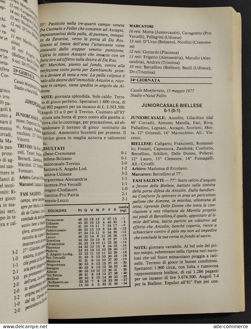 Junior Casale '76-'77 Retrospettiva Di Un Anno - I. Cecchini - 1977 - Sports