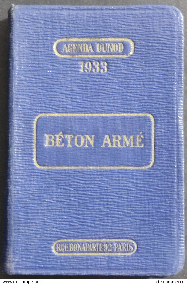 Agenda Dunod - Béton Armé - V. Forestier - 1933 - Wiskunde En Natuurkunde