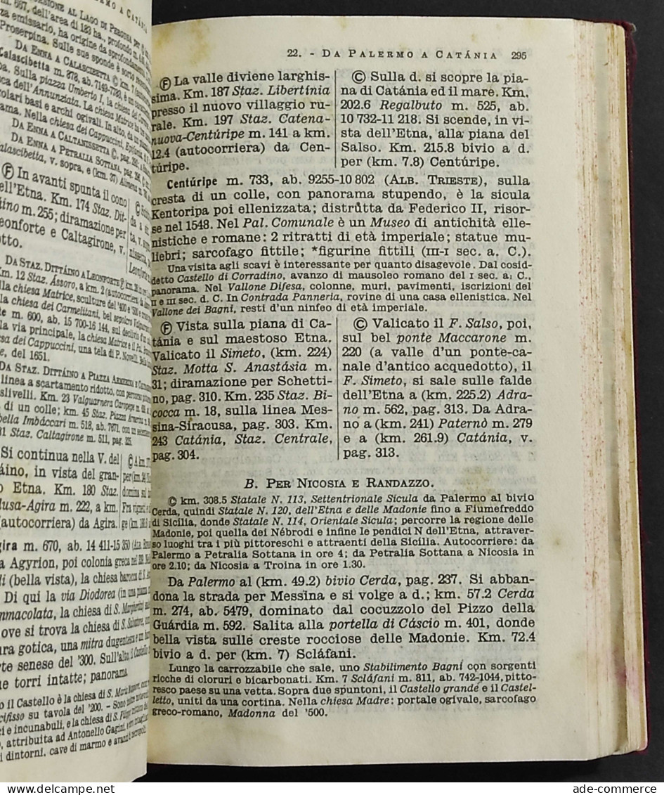 Italia Meridionale E Insulare - Libia - Guida Breve Vol.III - TCI - 1940 - Toursim & Travels