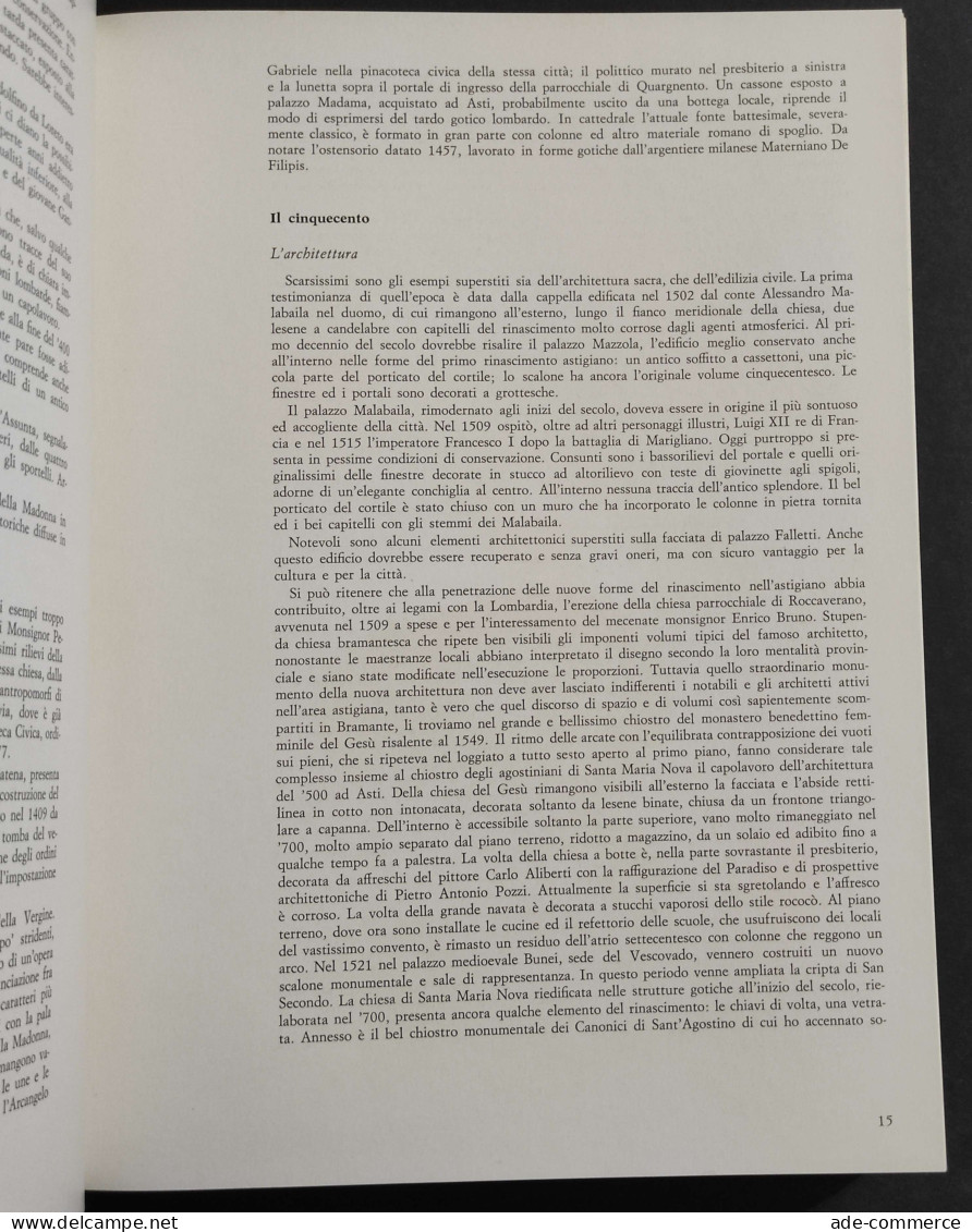 Arte Cultura Ad Asti Attraverso I Secoli - N. Gabrielli - 1977 - Kunst, Antiquitäten