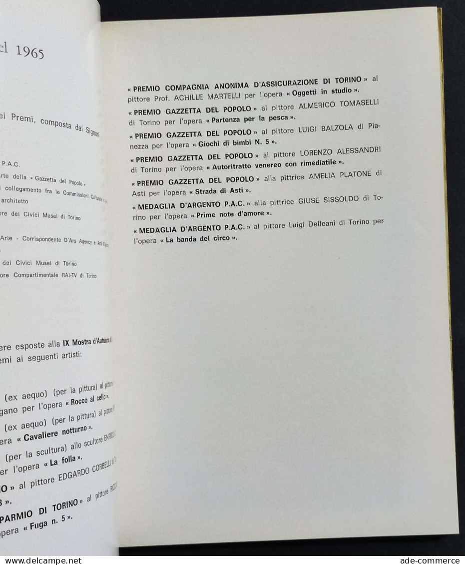 X Mostra D'Autunno Di Arti Figurative - Piemonte Artistico Culturale - 1966 - Arts, Antiquity