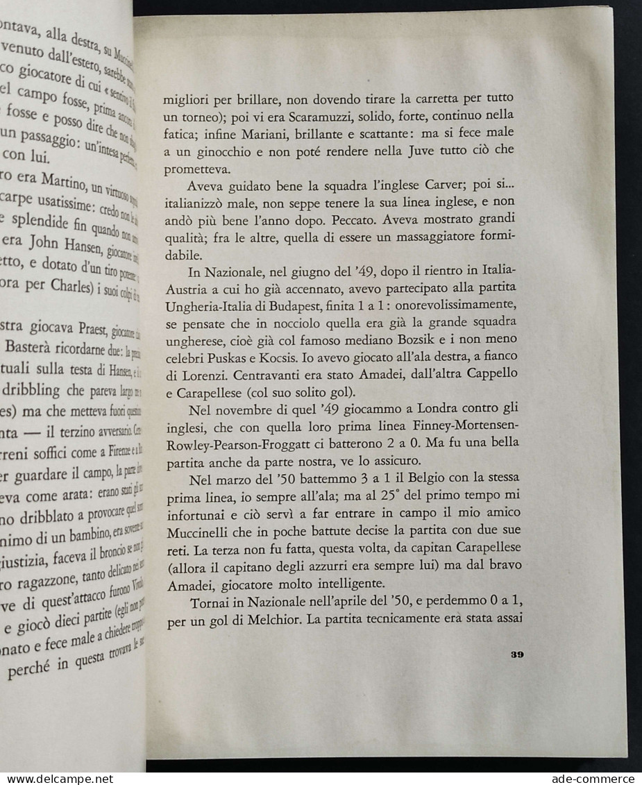 La Mia Juventus - G. Boniperti - Ed. G.P. Ormezzano - 1958 - Sports