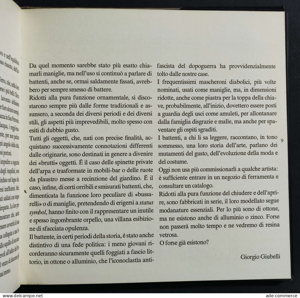 Cento Battenti Di Case E Palazzi Bolognesi - G. L. Veronesi - Ed. Gabetti - 1980 - Arte, Antigüedades