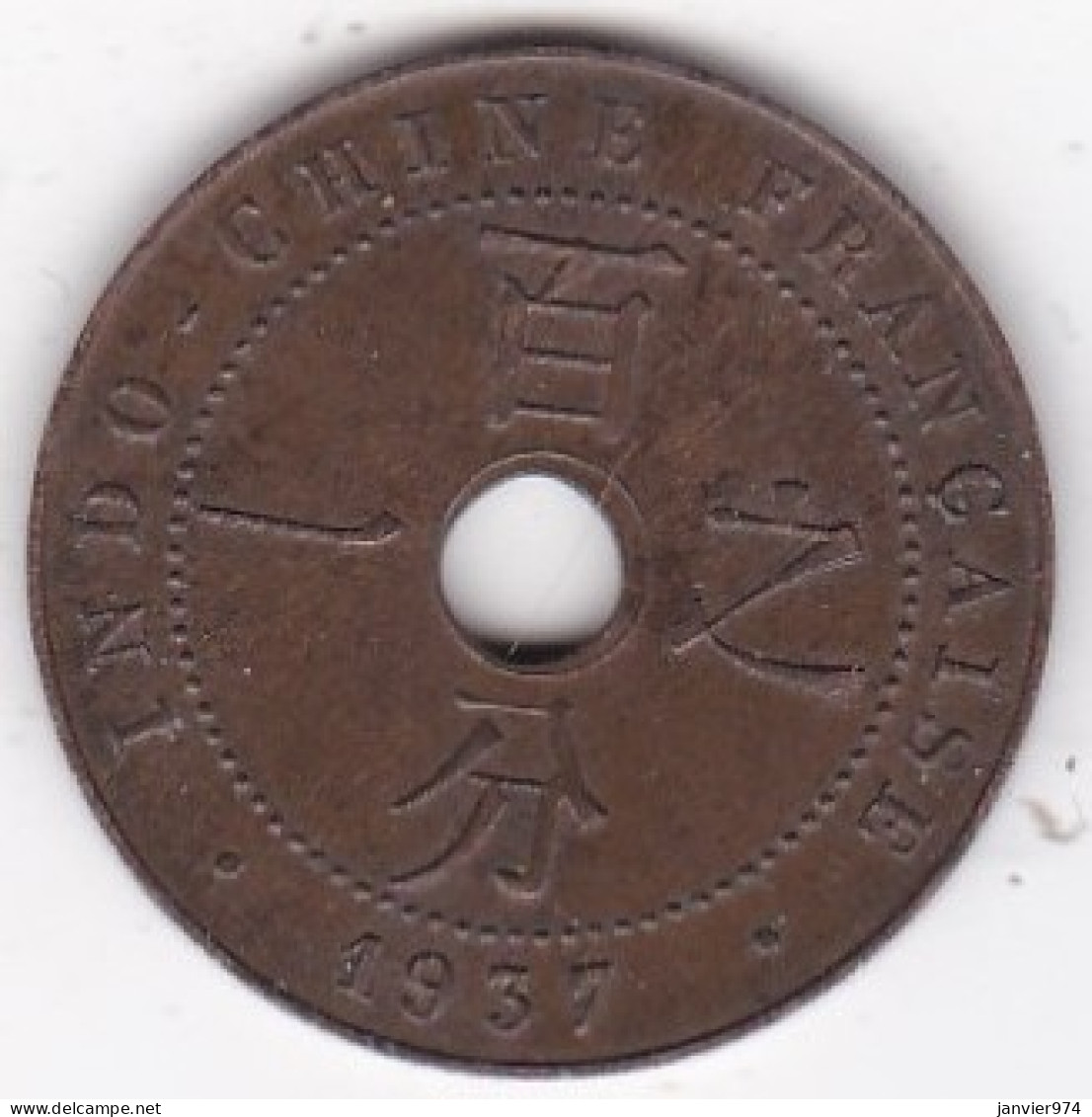 Indochine Française. 1 Cent 1937 A. En Bronze, Lec 98 - French Indochina