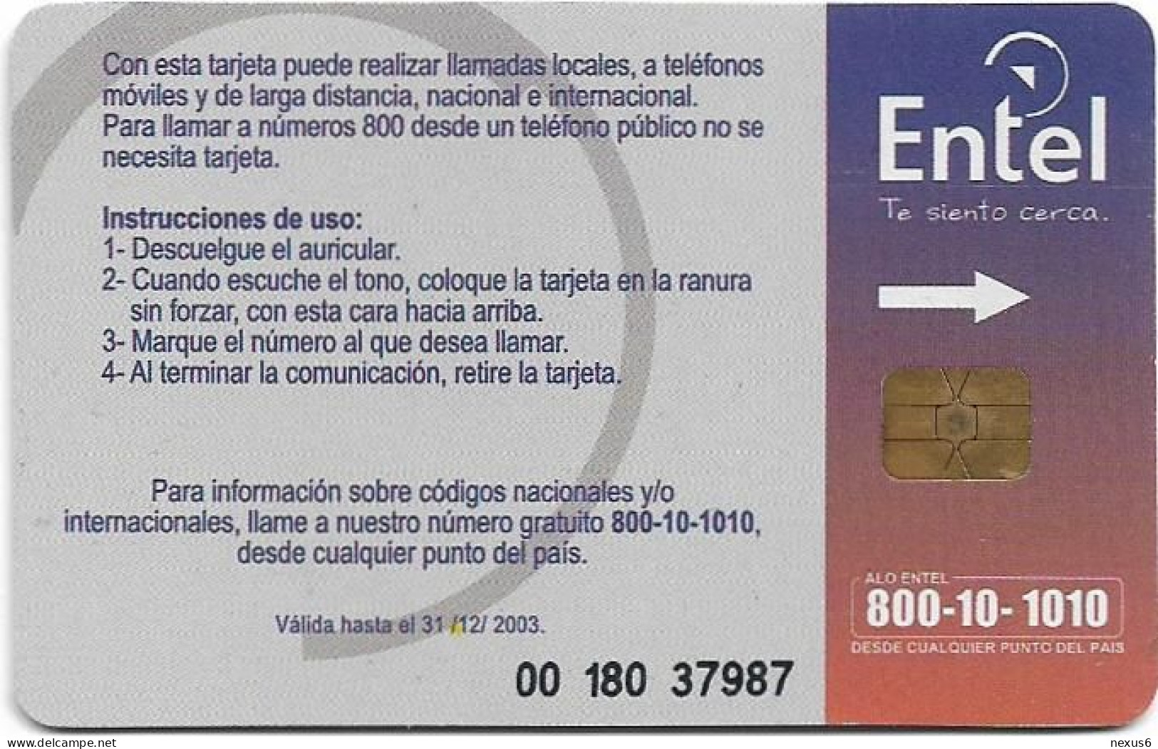 Bolivia - Entel (Chip) - Technologia Superior, Chip Incard IN04, Cn. Short Letraset Type, 2003, 5Bs, Used - Bolivia