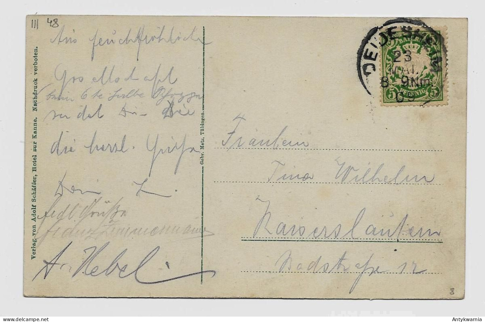 Deidesheim Mit Seinen Feinsten Und Berühmtesten Weinbergslagen, Gelaufen 1909y.   D272 - Deidesheim