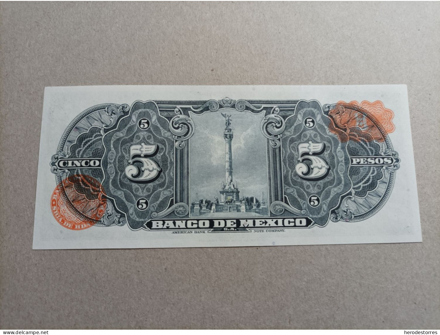 Billete De México De 5 Pesos, Año 1954, UNC - Mexico