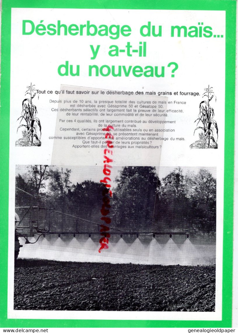 92-CLICHY-REVUE INFORMATIONS AGRICOLES GEIGY-1970-DESHERBAGE GESAPRIME MAIS- GESAPAX 80-GESATOPE-AGRICULTURE - Landwirtschaft