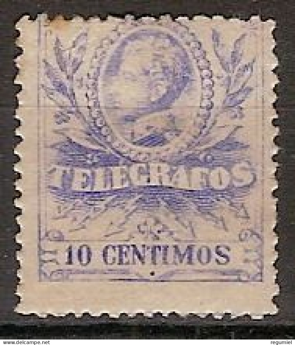 España Telégrafos  40 * Charnela. 1905 - Telegraph