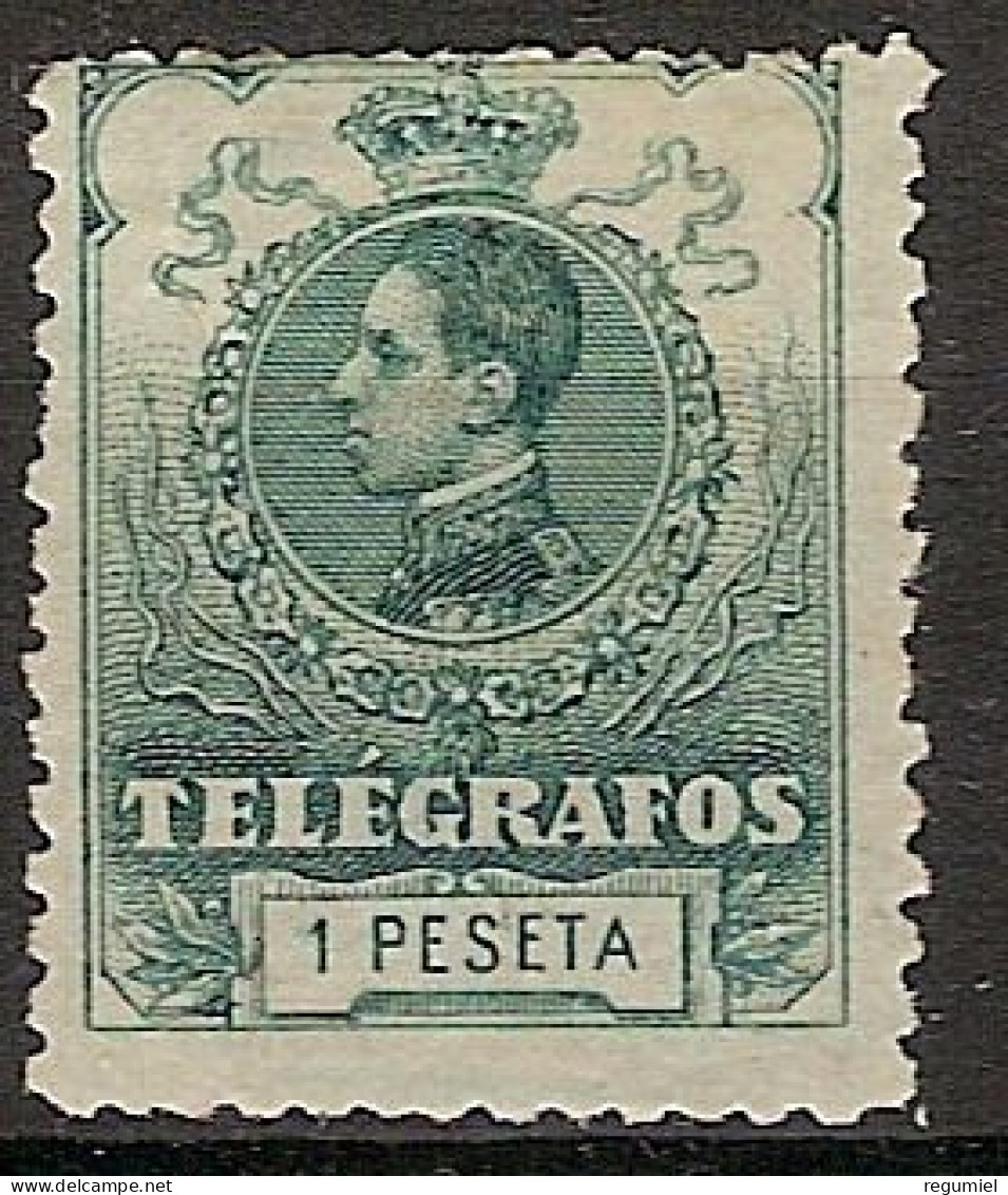 España Telégrafos  52 (*) Sin Goma. 1912 - Télégraphe