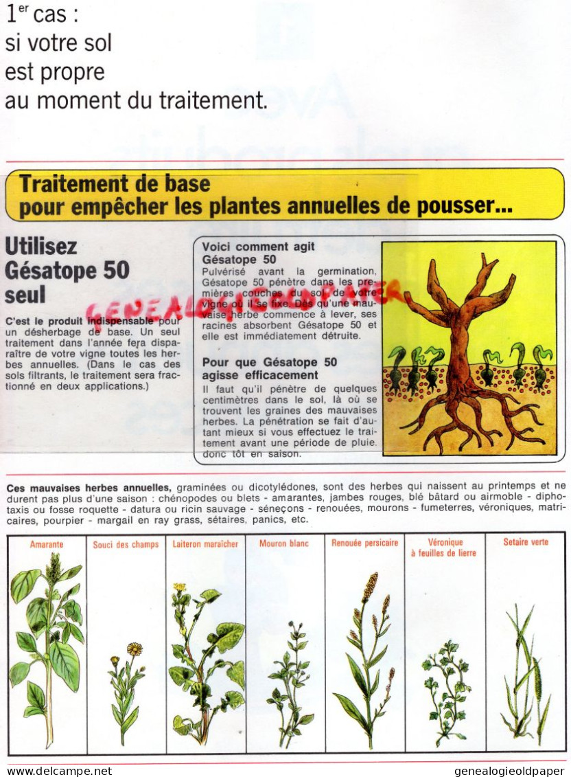 AGRICULTURE- PRODUITS DETRUIRE MAUVAISES HERBES GESATOPE 50- WEEDAZOL 50-VIGNES- - Landwirtschaft