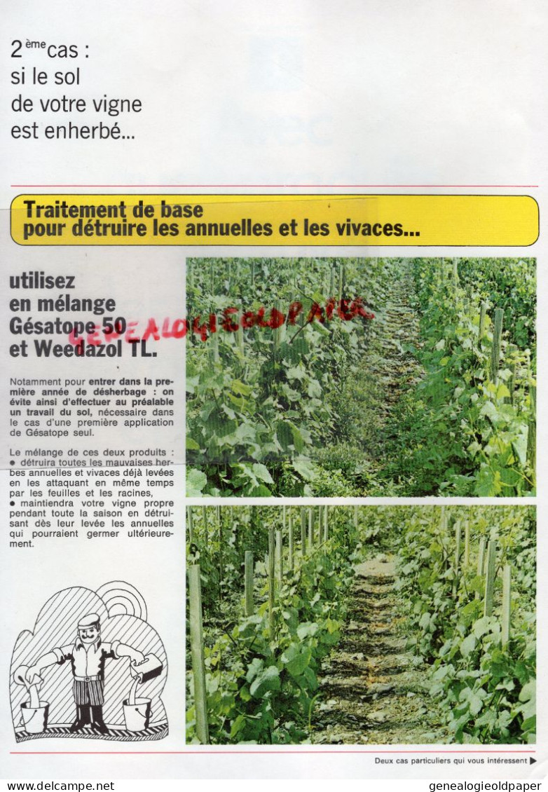 AGRICULTURE- PRODUITS DETRUIRE MAUVAISES HERBES GESATOPE 50- WEEDAZOL 50-VIGNES- - Landbouw