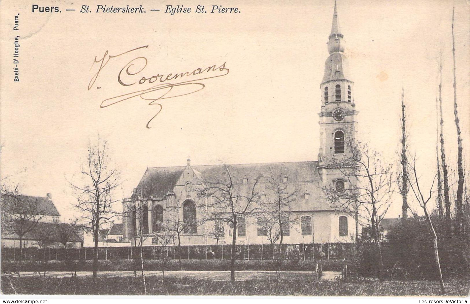 Belgique - Puers - St Pieterskerk - Eglise St Pierre - Edit. Baeté D'hooghen - Clocher - Carte Postale Ancienne - Malines