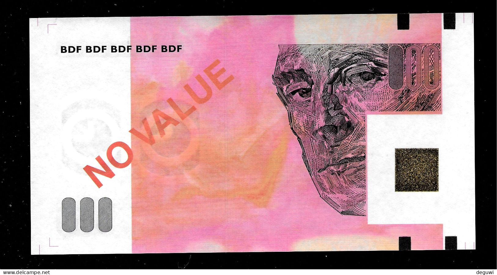 Testnote "BDF" 200 Euros Testnote, RRRRR, UNC,  Echantillon, Pale Pink Quadrat, Test Note - 200 Euro