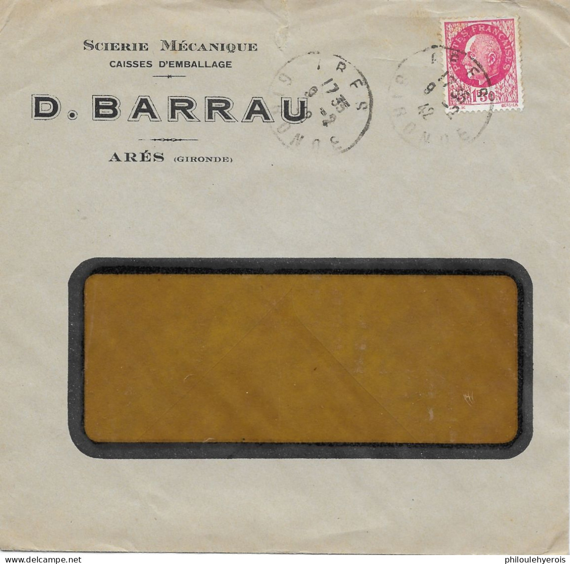 ARES (33)  Scierie Mécanique D. Barrau 1942 - Non Classés