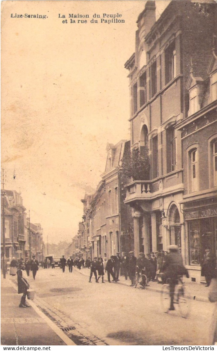 Belgique - Lize Seraing - La Maison Du Peuple Et La Rue Du Papillon - Edittion J. Chapelier - Carte Postale Ancienne - Turnhout