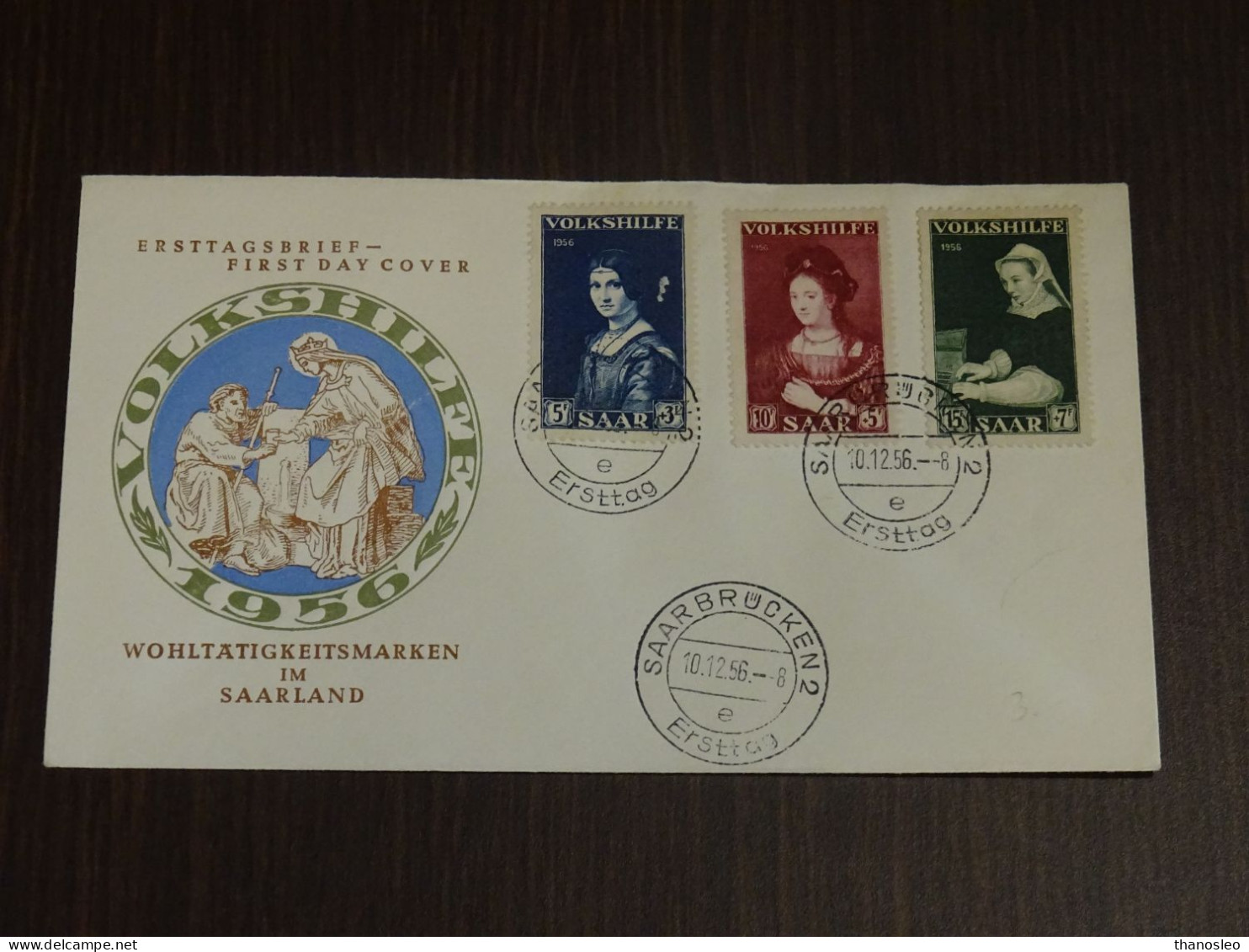 Saar 1956 Portraits FDC VF - FDC