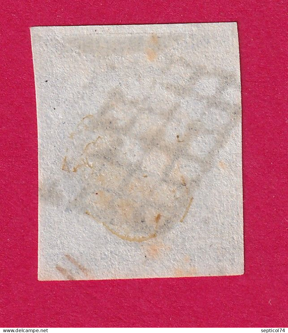 N°4 BLEU FONCE OBLITERATION GRILLE BRIEFMARKEN STAMP FRANCE - 1849-1850 Ceres