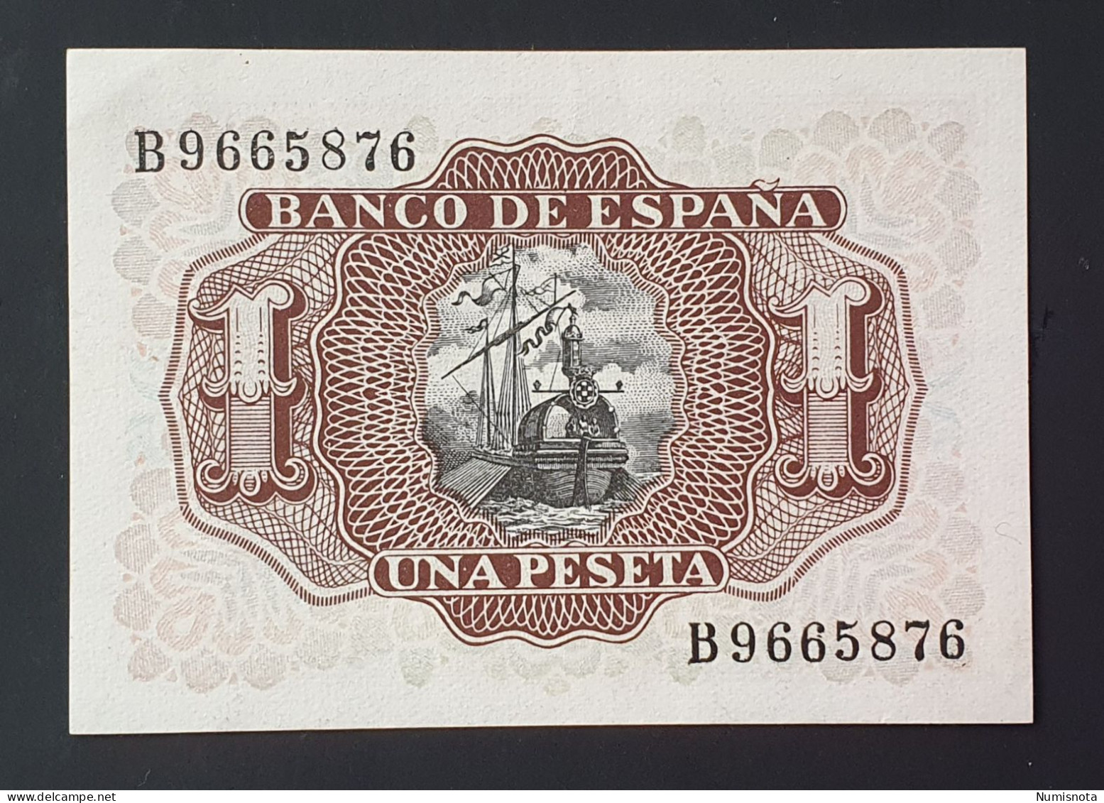 SC / UNC España Billete 1 PESETAS 1953 Serie B - 1-2 Peseten