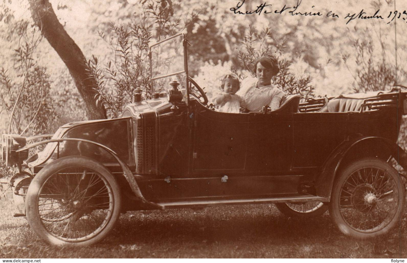 Automobile - Carte Photo - Belle Voiture Auto Ancienne De Marque CLEMENT BAYARD - 1913 - Voitures De Tourisme