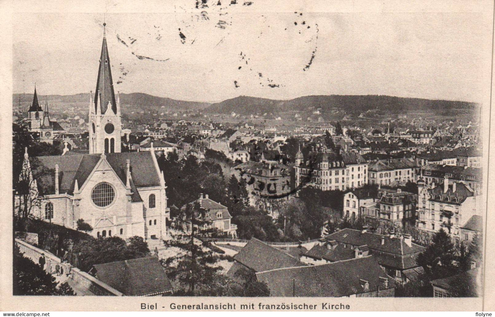 Biel - Bienne - Generalansicht Mit Französischer Kirche - Suisse Switzerland - Bienne