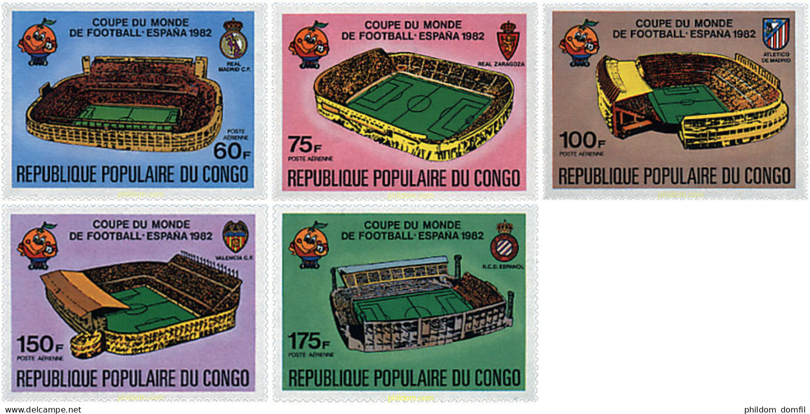 73404 MNH CONGO 1980 COPA DEL MUNDO DE FUTBOL. ESPAÑA-82 - FDC