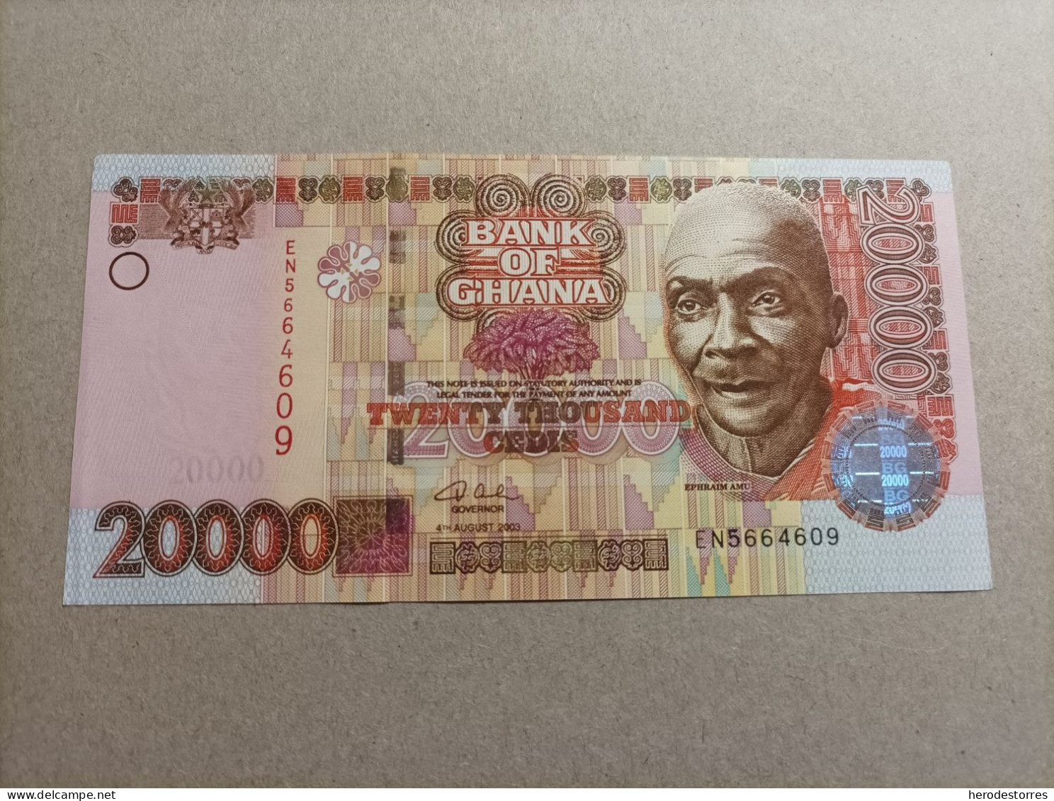 Billete De Ghana De 20000 Cedis, Año 2003, AUNC - Ghana