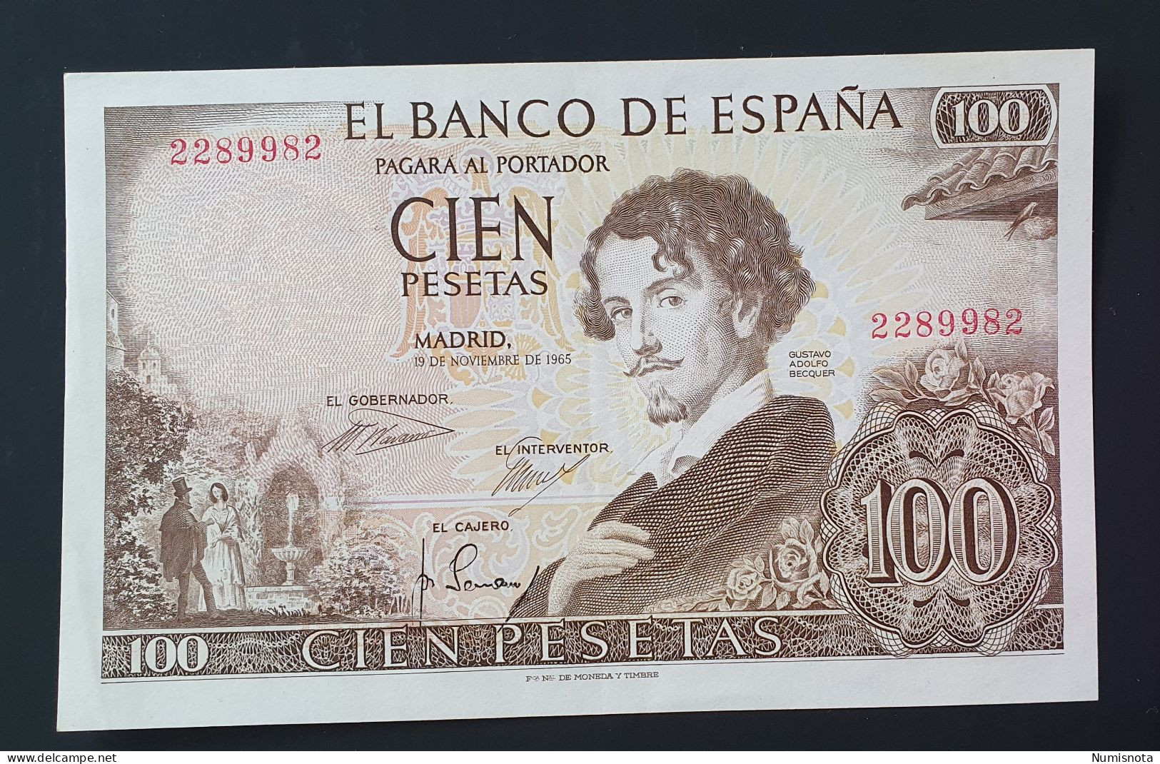 SC- / AUNC España Billete 100 Pesetas 1965 SIN SERIE - 100 Pesetas