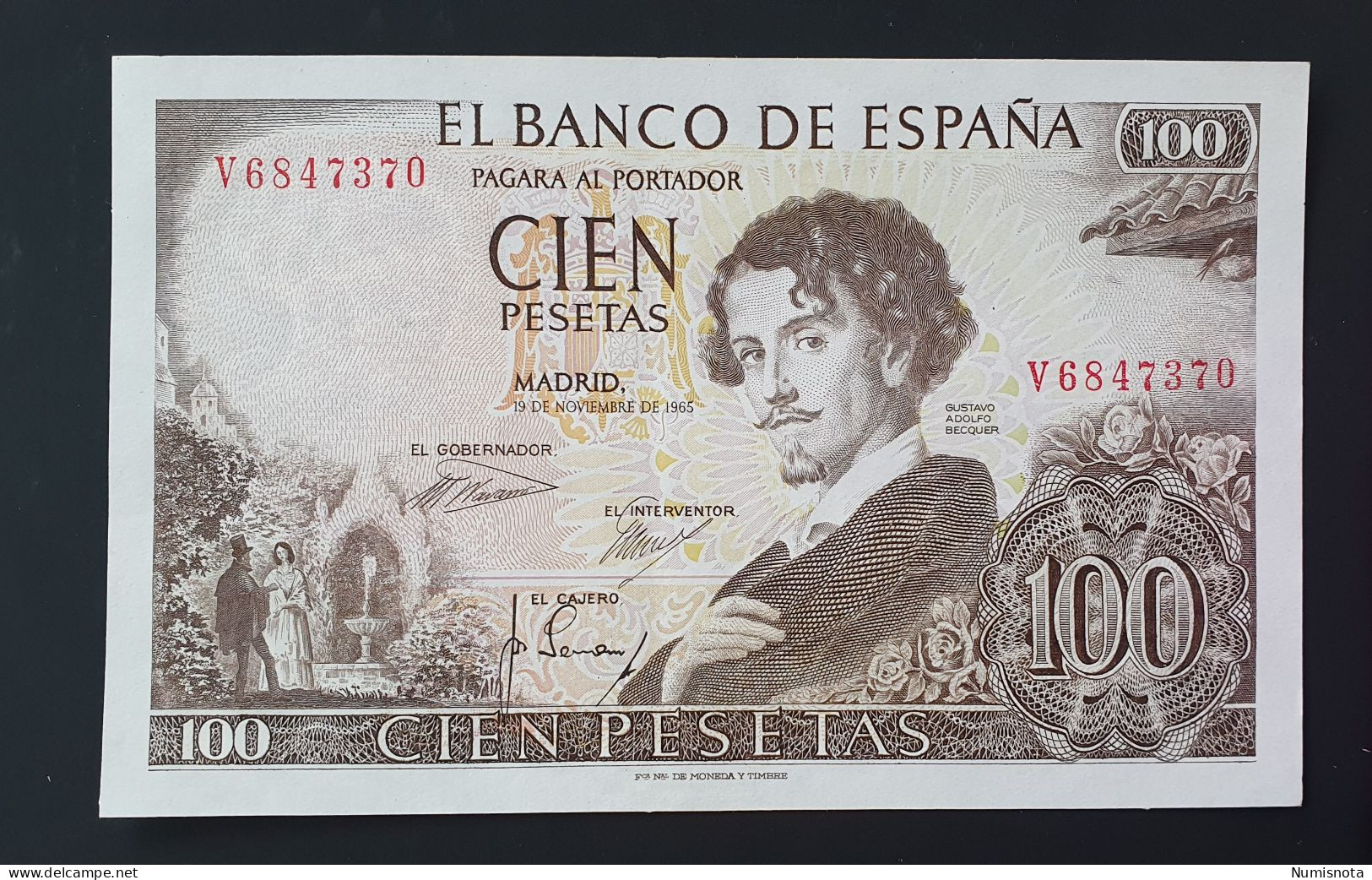 SC- / AUNC España Billete 100 Pesetas 1965 Serie V - 100 Pesetas