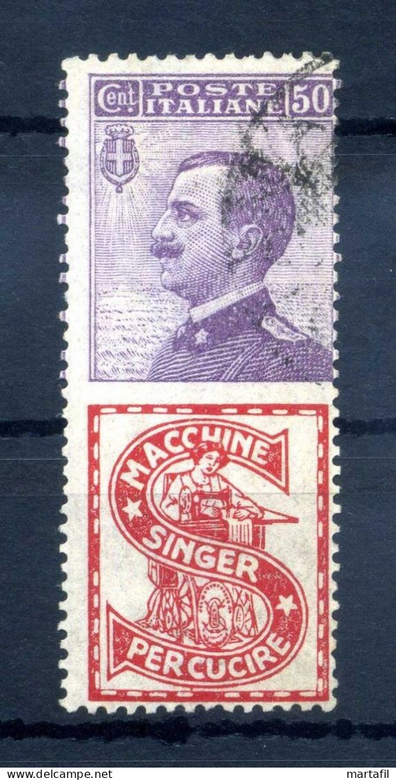 1924-25 Regno Pubblicitario N.16 SINGER USATO, Macchine Per Cucire - Reclame