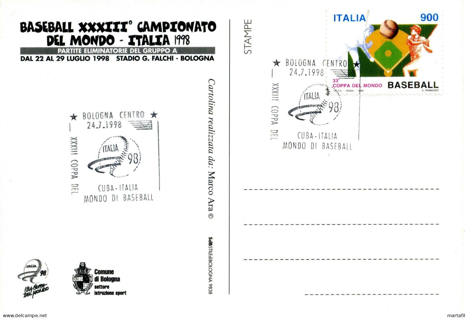 BASEBALL Cartolina - 33a Coppa Del Mondo 1998 - Honkbal