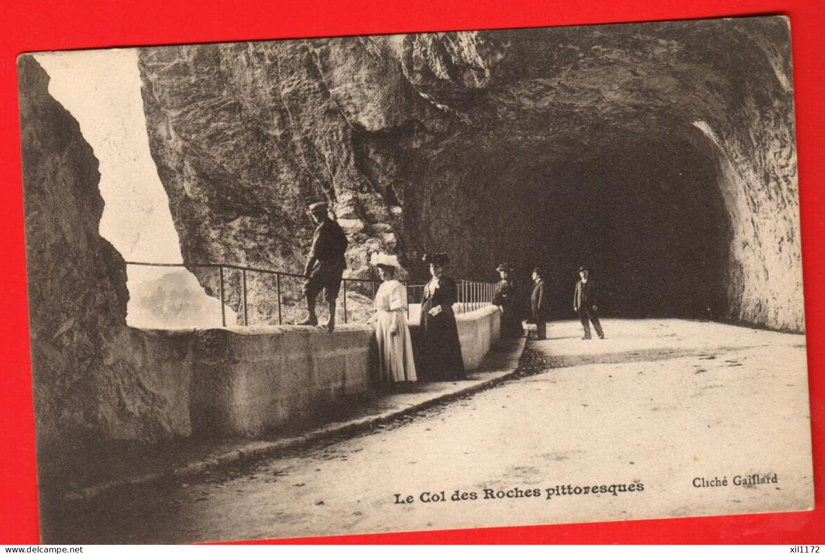 ZUX-04  Le Col Des Roches Pittoresques Près Du Locle. ANIME  Circulé 1907 Gaillard Sans Numéro. - Le Locle