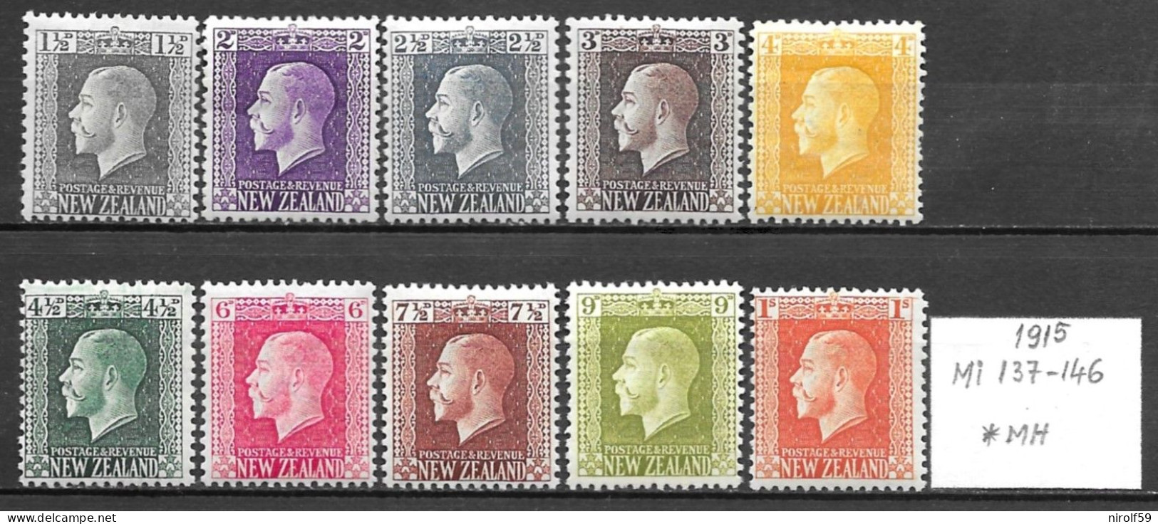 New Zealand 1915 - Michel 137-146,MH(mint Hinged) - Unused Stamps