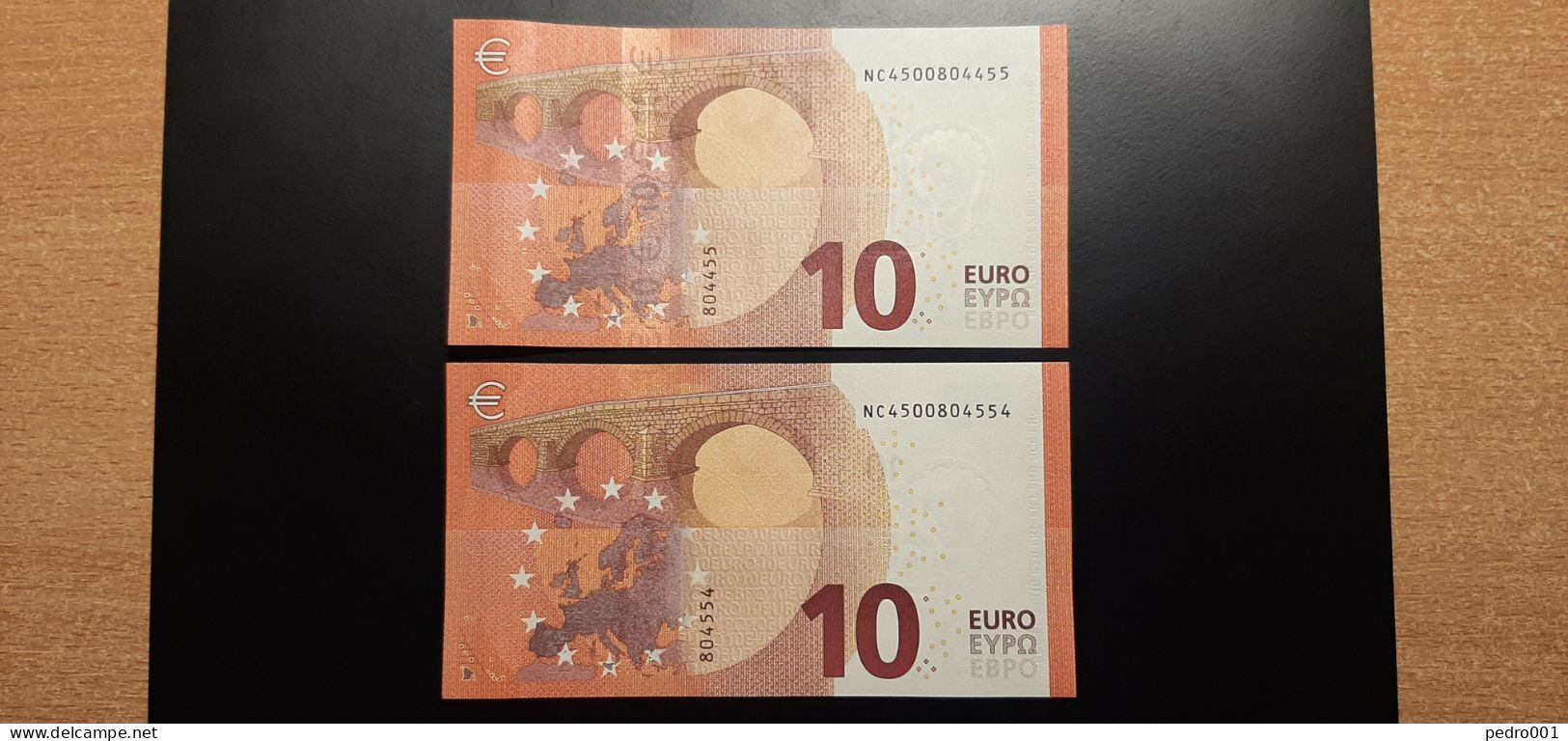 2x 10 Euro Austria N018 E4 UNC Nice Numbers - 10 Euro