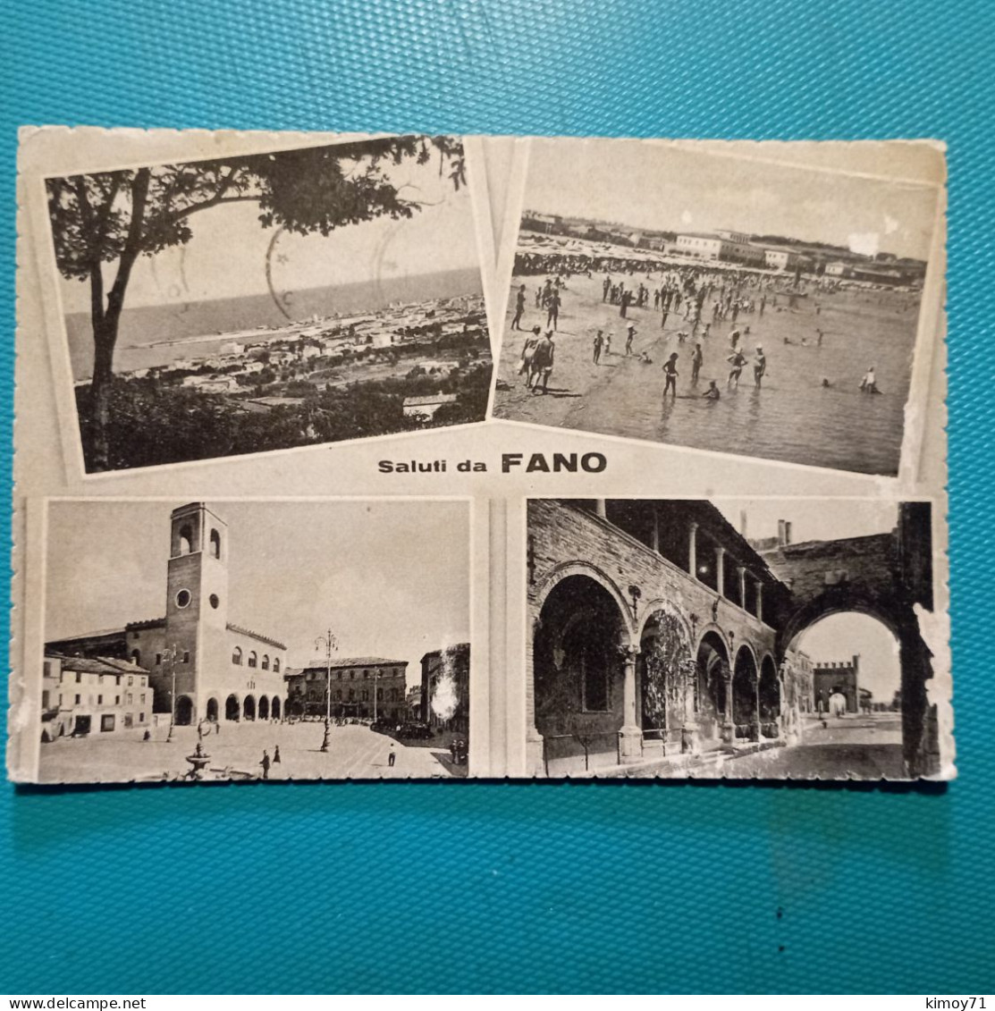 Cartolina Saluti Da Fano. Viaggiata 1955 - Fano