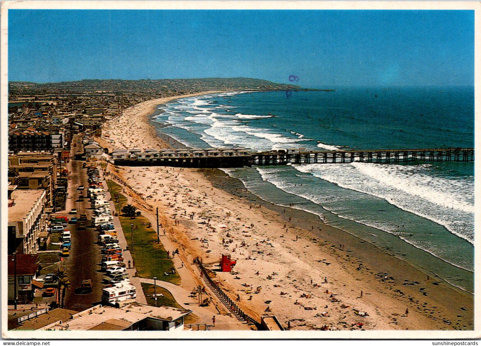 California San Diego Aerial View Pacific Beach 1986 - San Diego