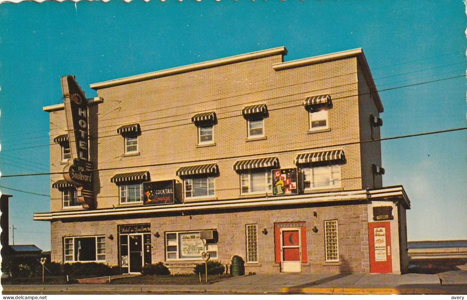 Hotel Du Boulevard "Rendez-vous Des Voyageurs", Rimouski, Quebec Colle En Dos Glue On Back - Rimouski