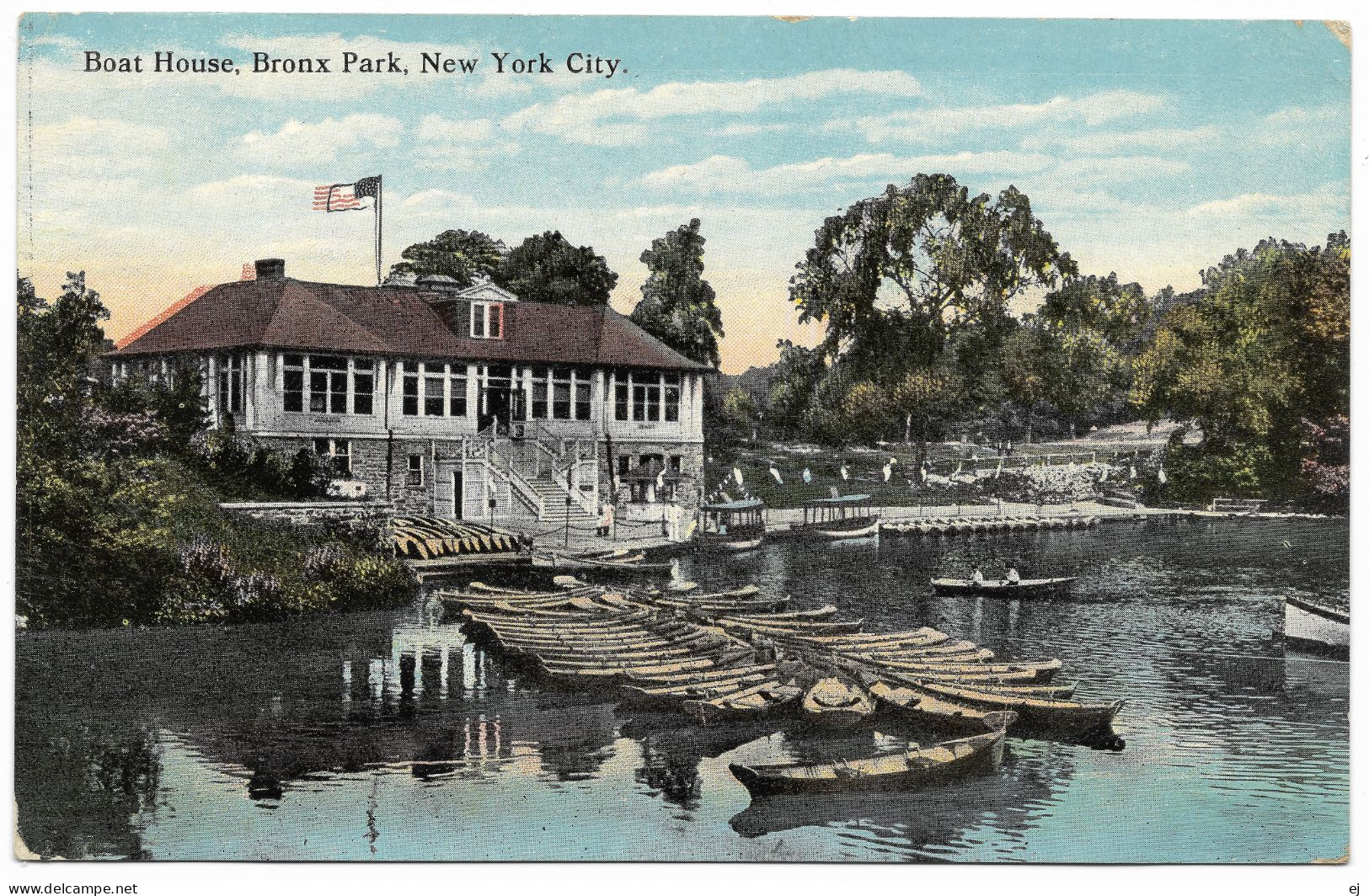 Boat House Bronx Park New York City - C1925 - The American Art Pub Co - Parchi & Giardini